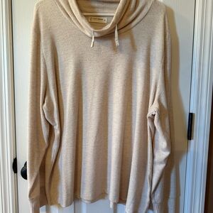 Lucky Brand Light Tan Cowl Neck Sweater